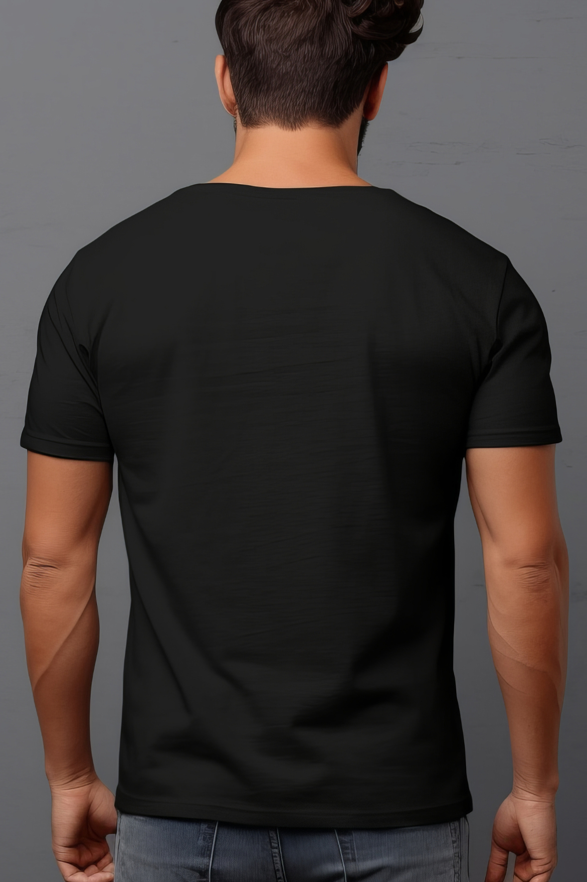 Men's Supima T-shirt - Wolf Rage Typography T-shirt (Dark Shades)